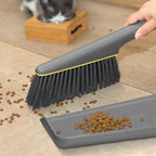 Small Broom and Dustpan Set, Hand Mini Dust-Pan and Brush,1 Pcs Gray