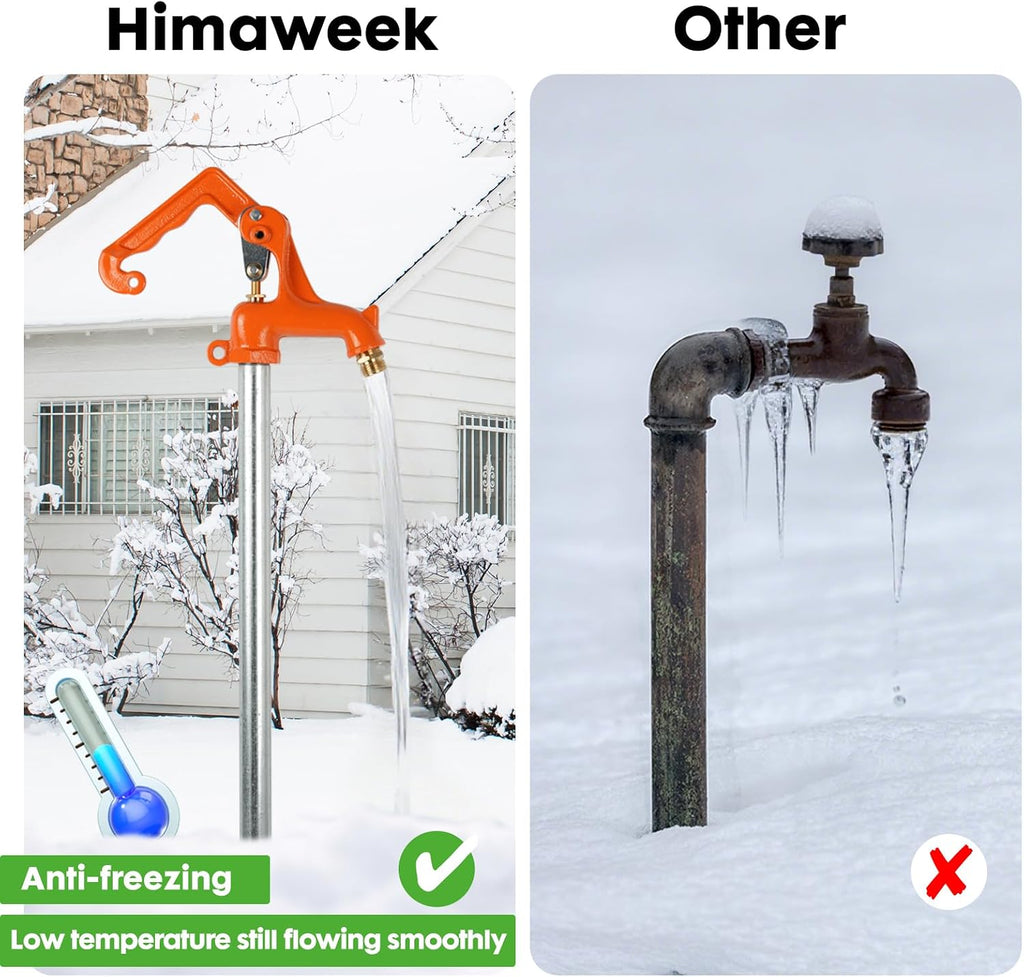 Frost Proof Yard Hydrant - Freeze-Free Outdoor Faucet for Garden, Farm & Irrigation, 3/4" Pipe Connection, 4.25ft