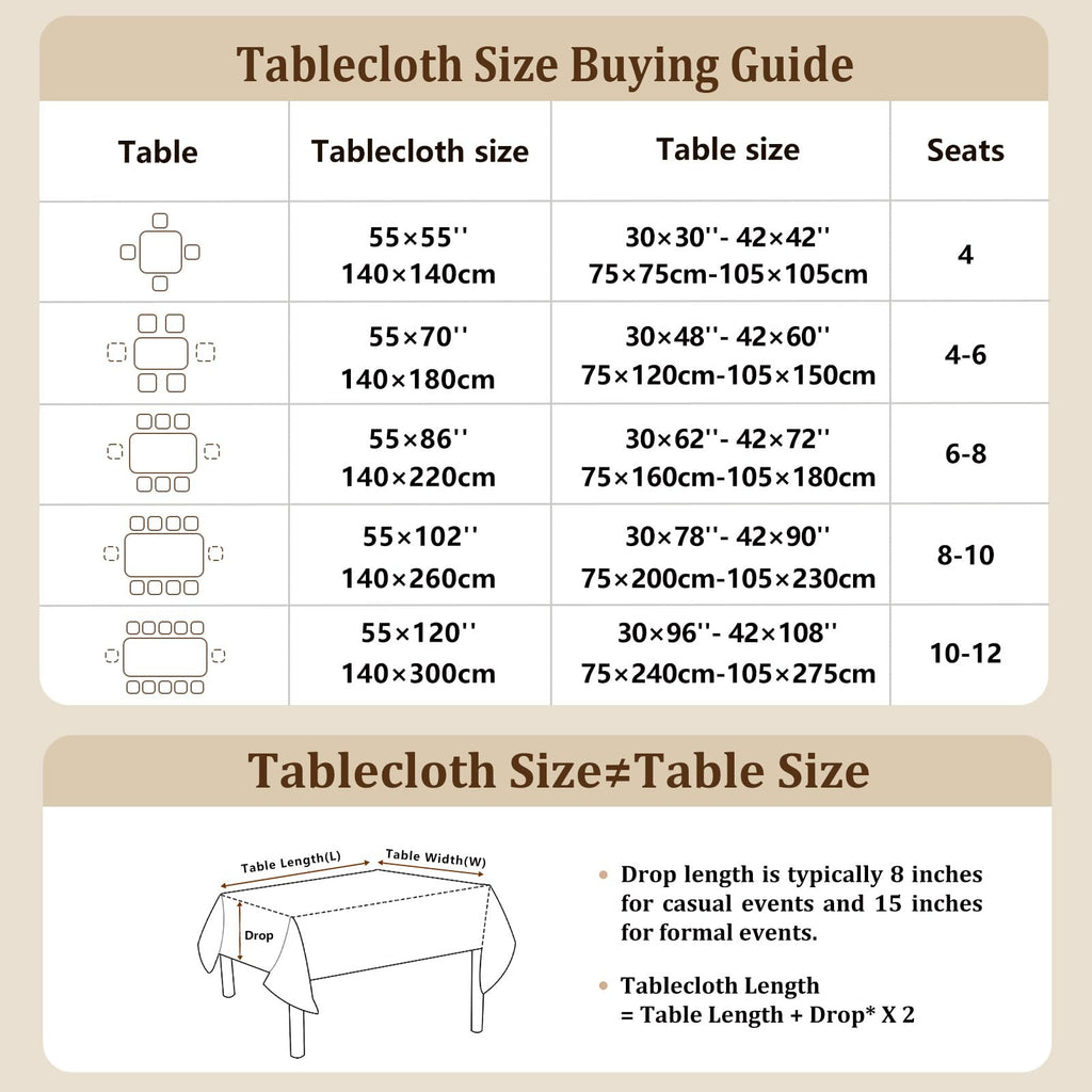 Rectangle Embroidered Tablecloth with Tassels 55x120 Inch