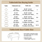 Rectangle Embroidered Tablecloth with Tassels 55x120 Inch