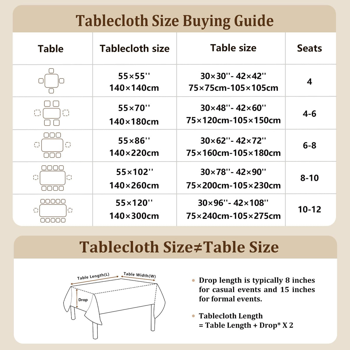 Rectangle Embroidered Tablecloth with Tassels 55x120 Inch