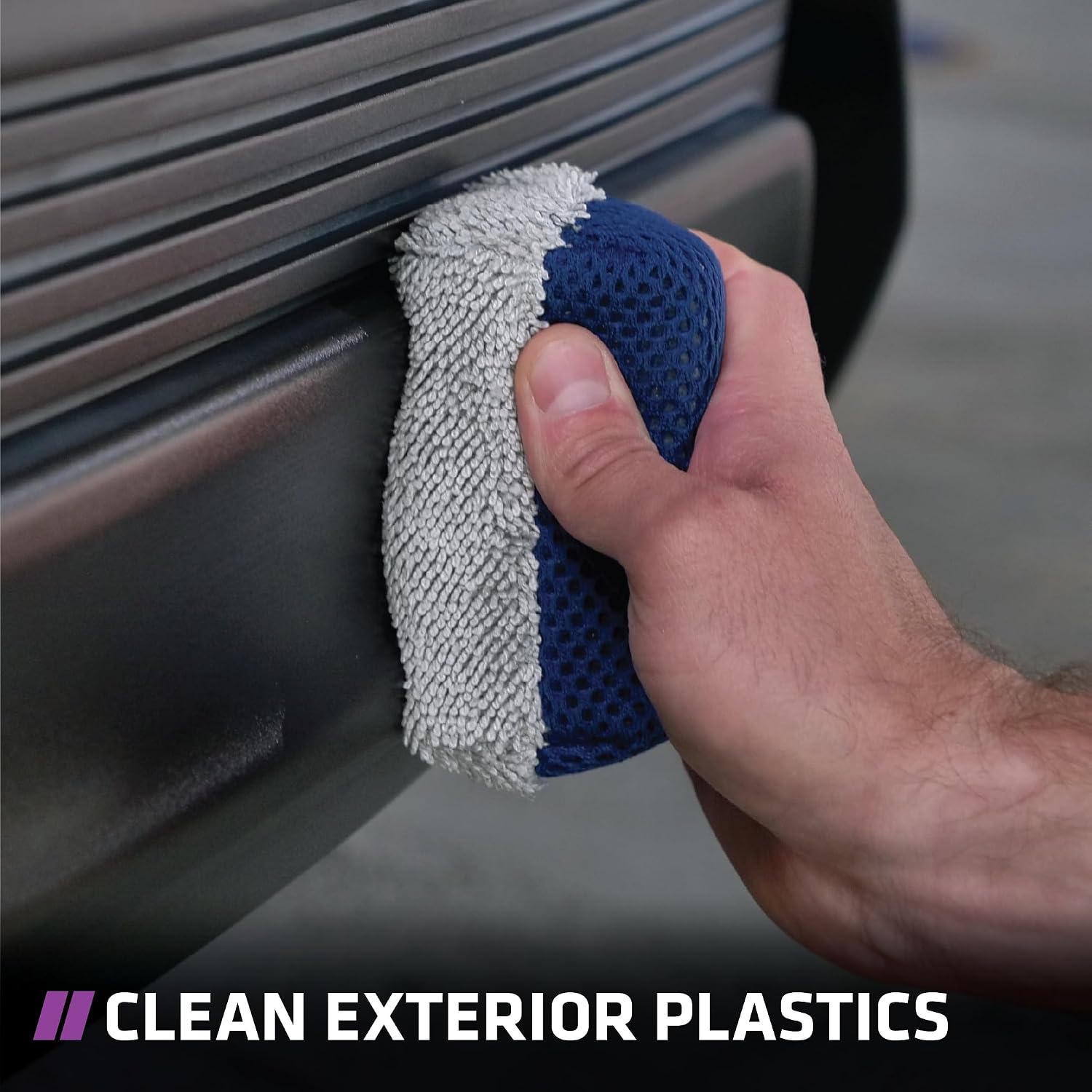 Tire Shine Applicator Sponges for Car Detailing, 2 Pack | Multi-Purpose, Mesh, Microfiber, and Non-Soak-Through Liner