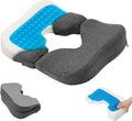 Gel Wheelchair Seat Cushion, Foldable Bed Sore Cushion for Butt, Pressure Relief Pad Relieves Hemorrhoid, Sciatica