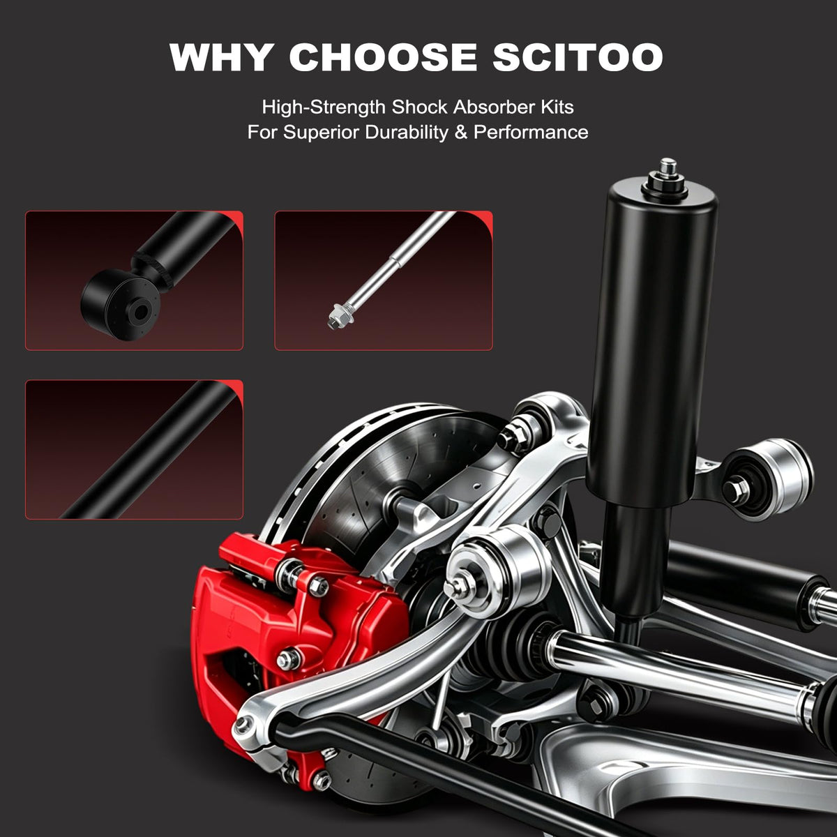 SCITOO 2pcs Rear Shock Absorbers Replace for Chevy Aveo