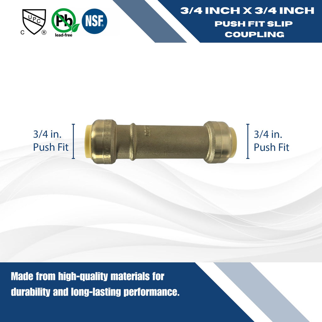 Push Fit 3/4 Inch Slip Coupling, Repair Coupling