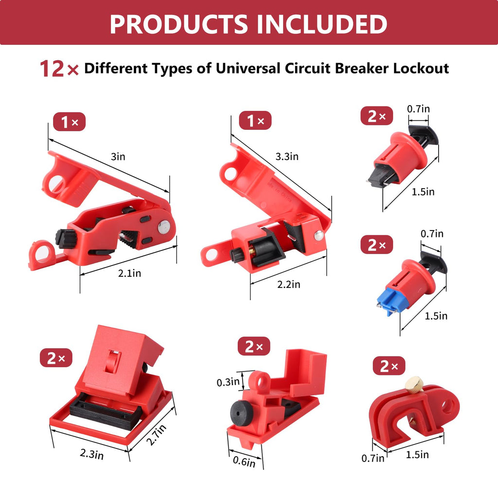 Loto Lockout Tagout Kit with Portable Toolbox & Industrial Safety Locks