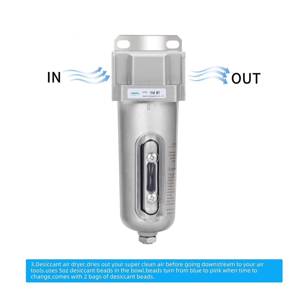 NANPU Industrial Grade Heavy Duty Compressed Air Desiccant Dryer