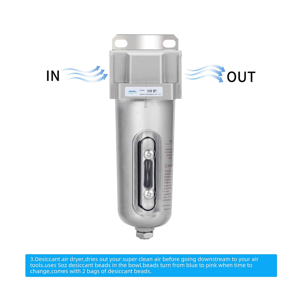 NANPU Industrial Grade Heavy Duty Compressed Air Desiccant Dryer