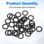 35Pcs M10 304 Stainless Steel Flat Washers ID 10mm OD 16mm Thk 1.2mm