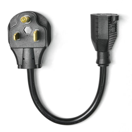 Plug Adapter Cord, 30cm 11.8″ Long 14 AWG 2.08mm², NEMA 6-50P NEMA 5-15R Cord Adapter, Not Covert Voltage, Only