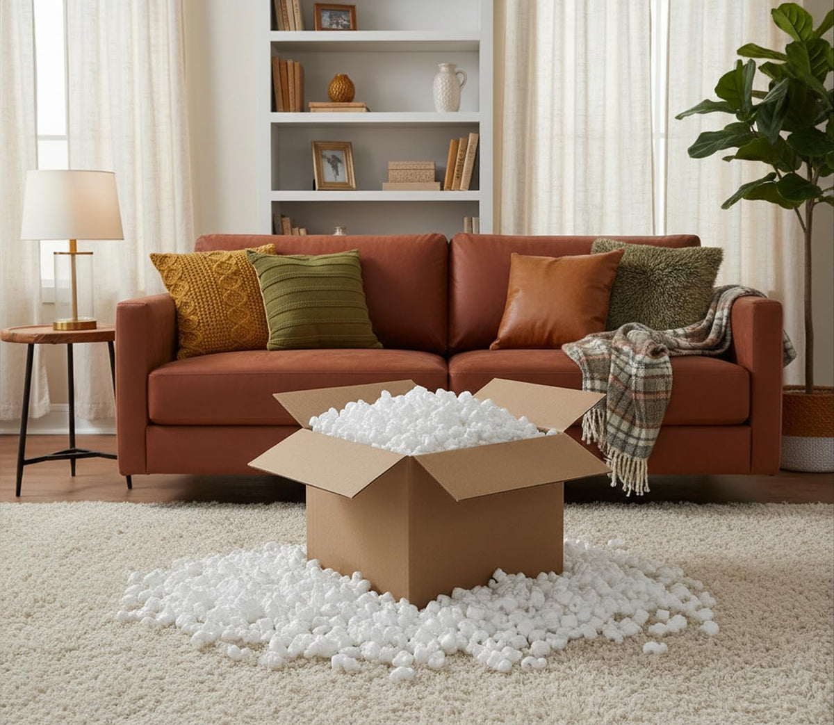 White Packing Peanuts, 7 Cu Ft
