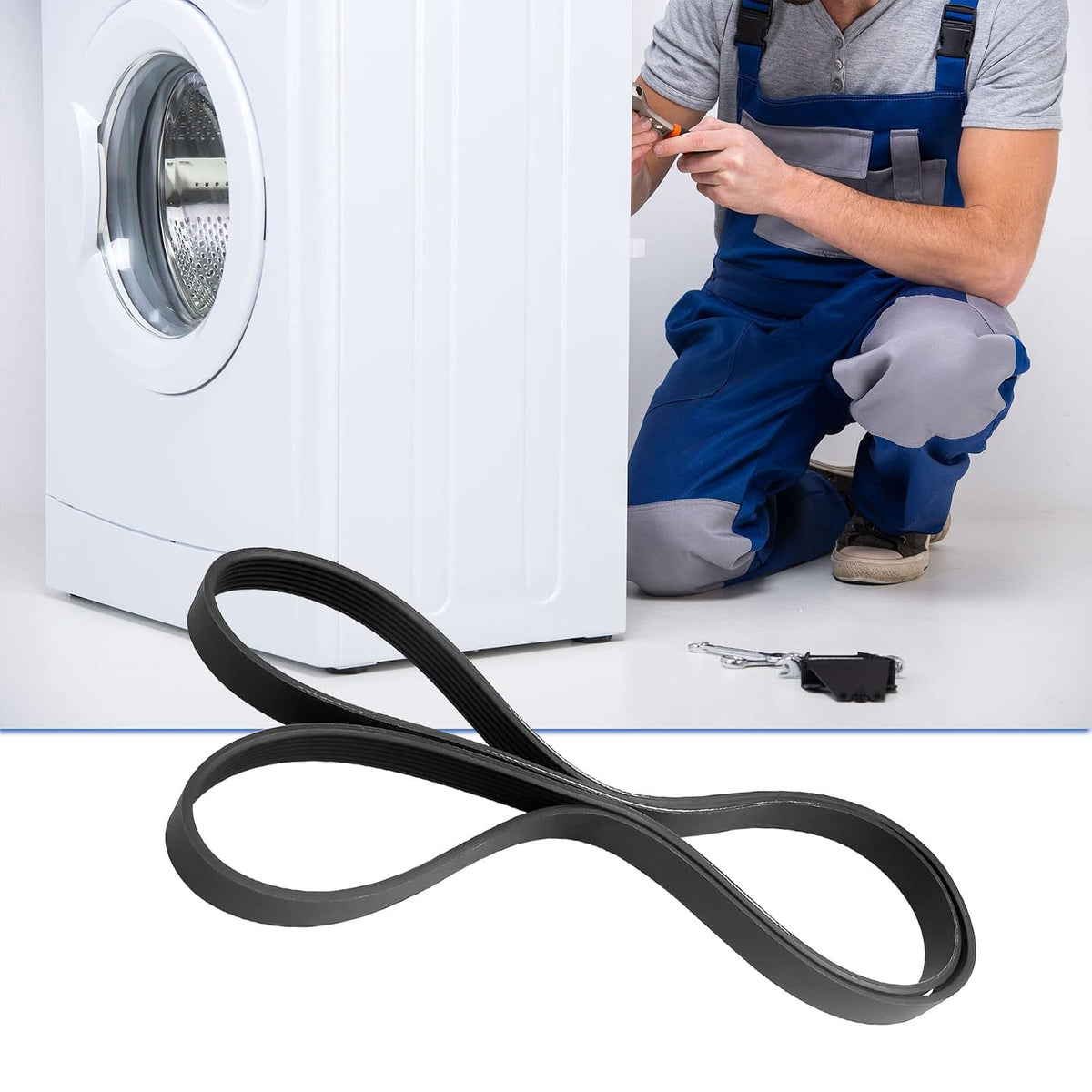 WH08X10050 Washer Belt Fits for GE Hotpoint RCA Kenmore Replace AP4980977