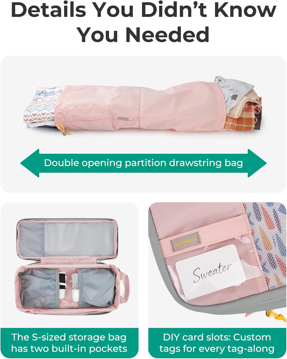 6 Set /4 Set/2 Set Compression Packing Cubes for Travel, Lightweight Luggage Organizer Bags, Durable Space Saver Bags