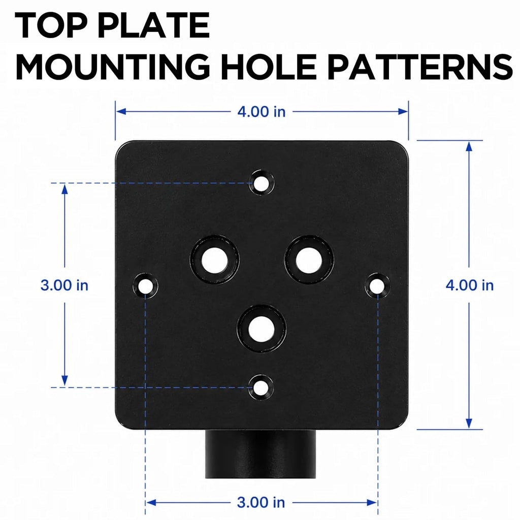 Single Metal Stand with Square Flange and Round Base for Candy Gumball Capsule Vending Machines