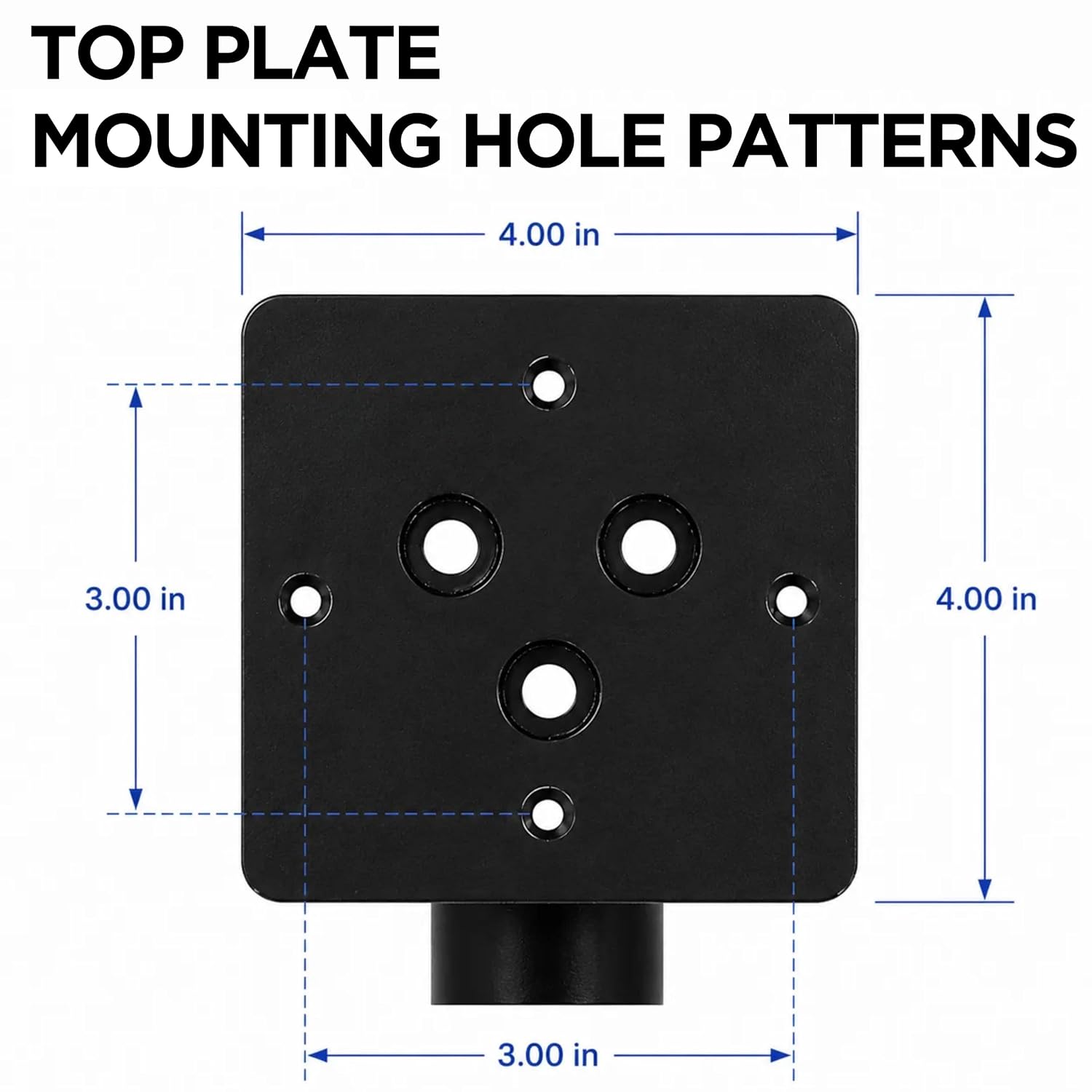 Single Metal Stand with Square Flange and Round Base for Candy Gumball Capsule Vending Machines