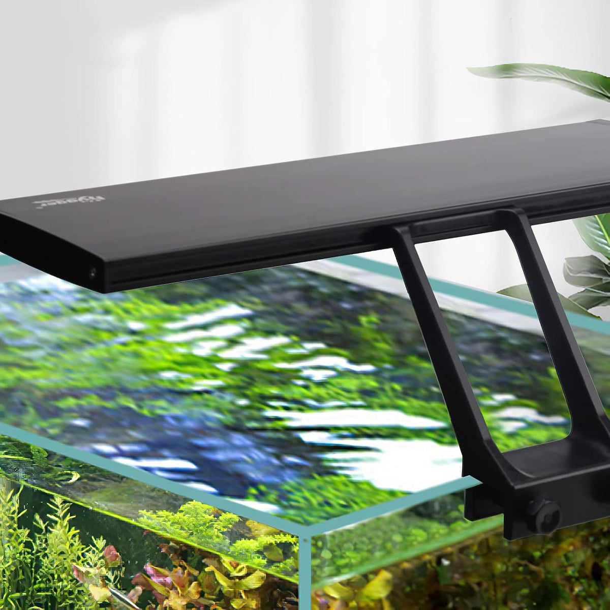 Clip On 24/7 Lighting Aquarium LED Light,Sunrise-Daylight-Moonlight and DIY Mode, Adjustable Timer/Brightness Fish