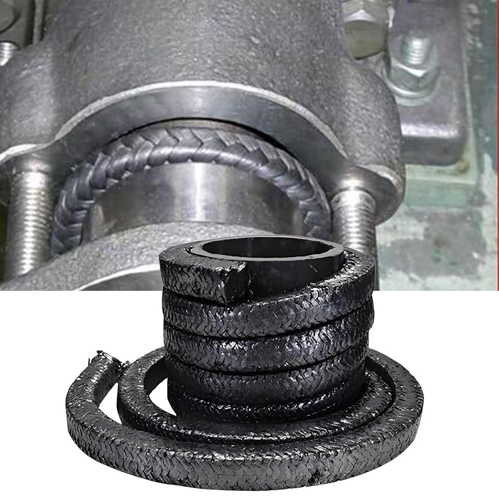 Flexible Graphite Braided Compression Packing ，for Pump Valve or Mechanical Seal 5/16”x5/16”，10 feet