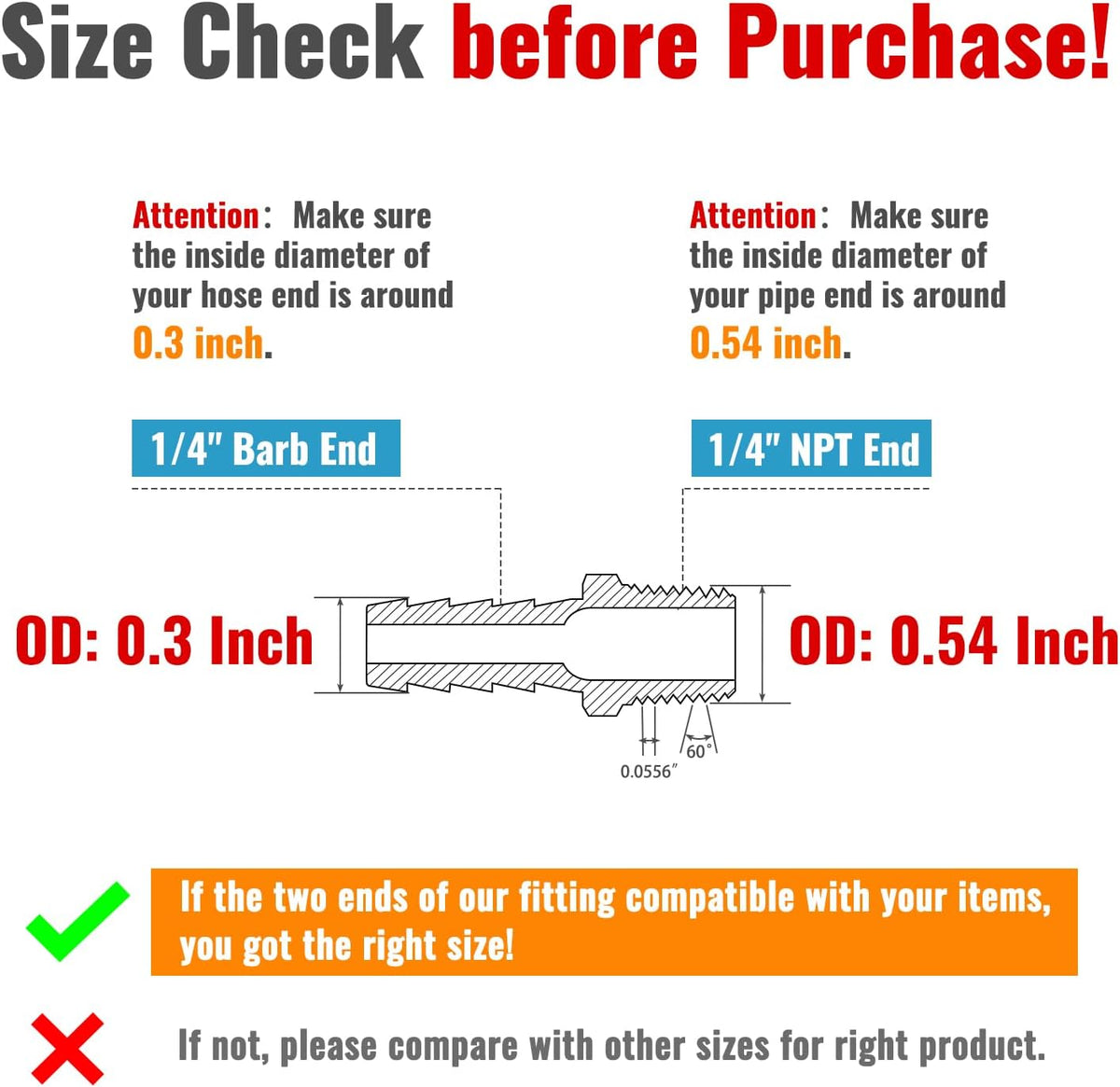 SUNGATOR 12-Pack 1/4" Air Hose Fittings, Brass Hose Barb Fitting, Adapter