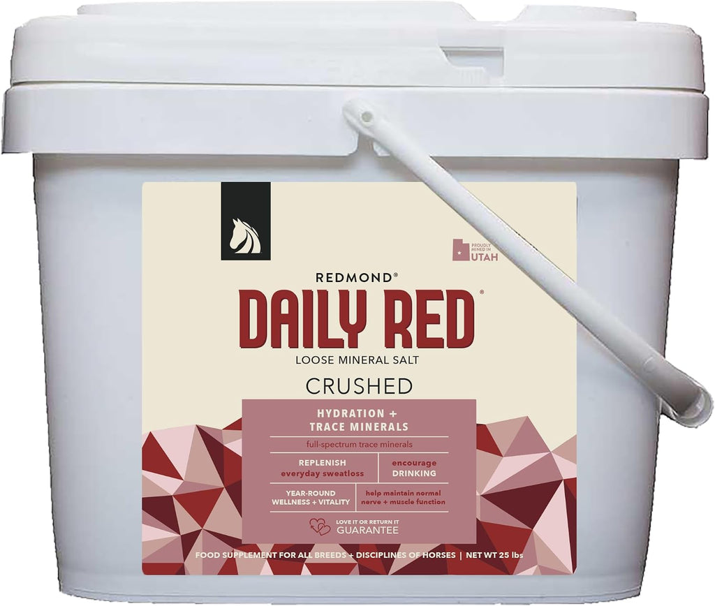Rock Crushed Loose Mineral Salt Electrolyte Supplement for Horses (25 LBS)