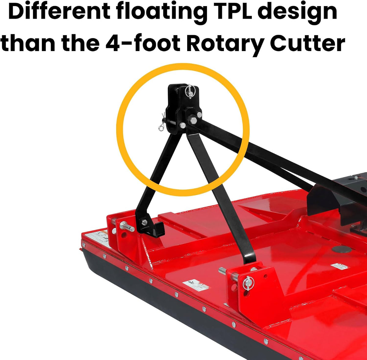 60 Inch Brush Hog Tractor Rotary Cutter - No PTO, Fits 22-50 HP | 540 RPM Heavy Duty 3 Point Rotary Mower, 6 Gauge