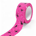 Halloween Packing Tape, Hot Pink Spider Web, 109 Yard