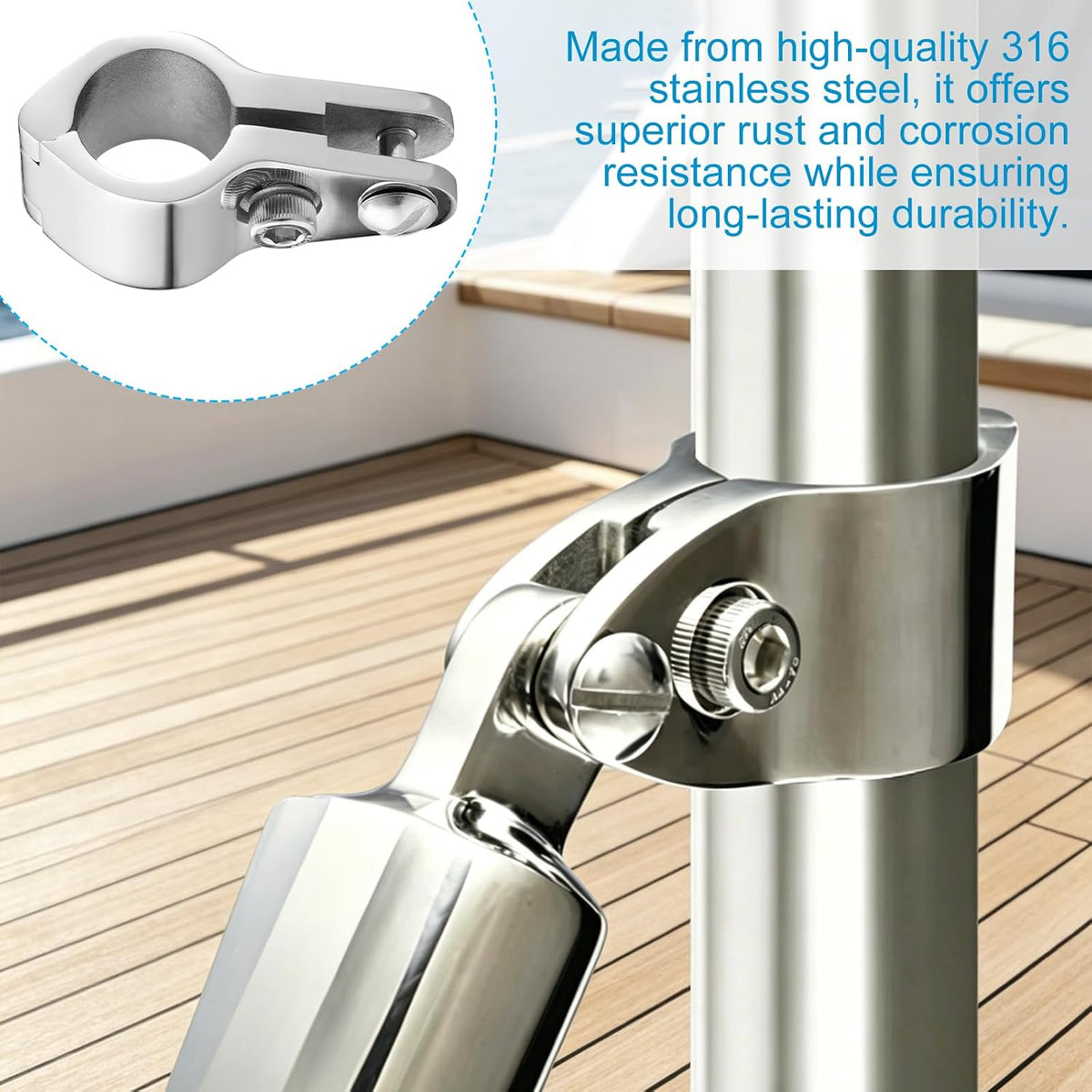 4PCS 316 Stainless Steel Bimini Top Hardware 7/8" (22mm)
