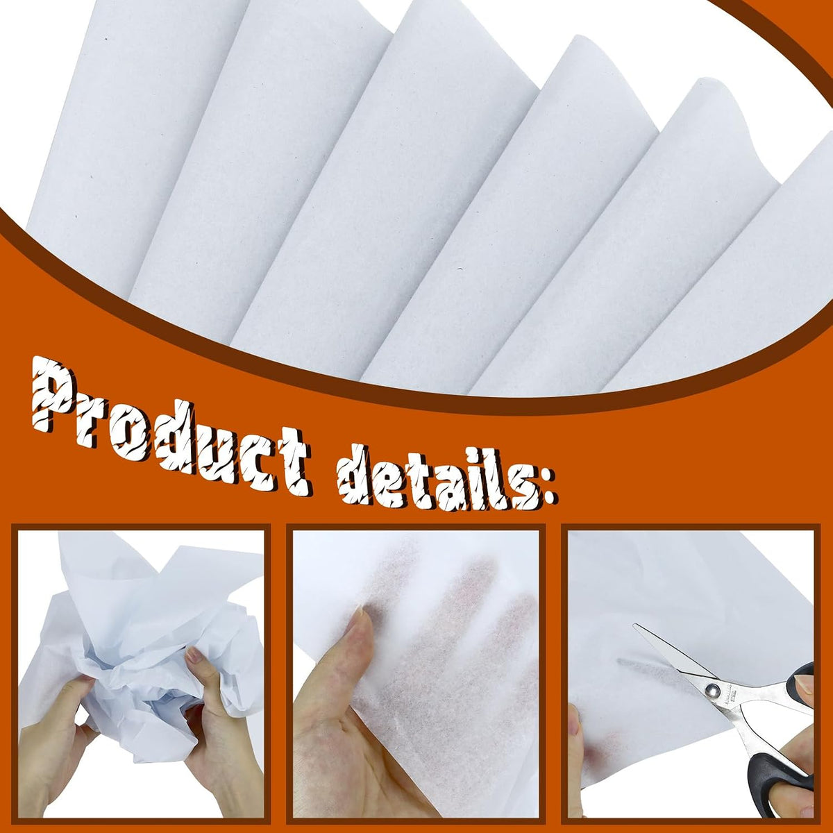 200 Sheets White Tissue Paper for Gift Bags, 20" x 30" Wrapping Tissue Paper Bulk for Wedding, Birthday, Christmas