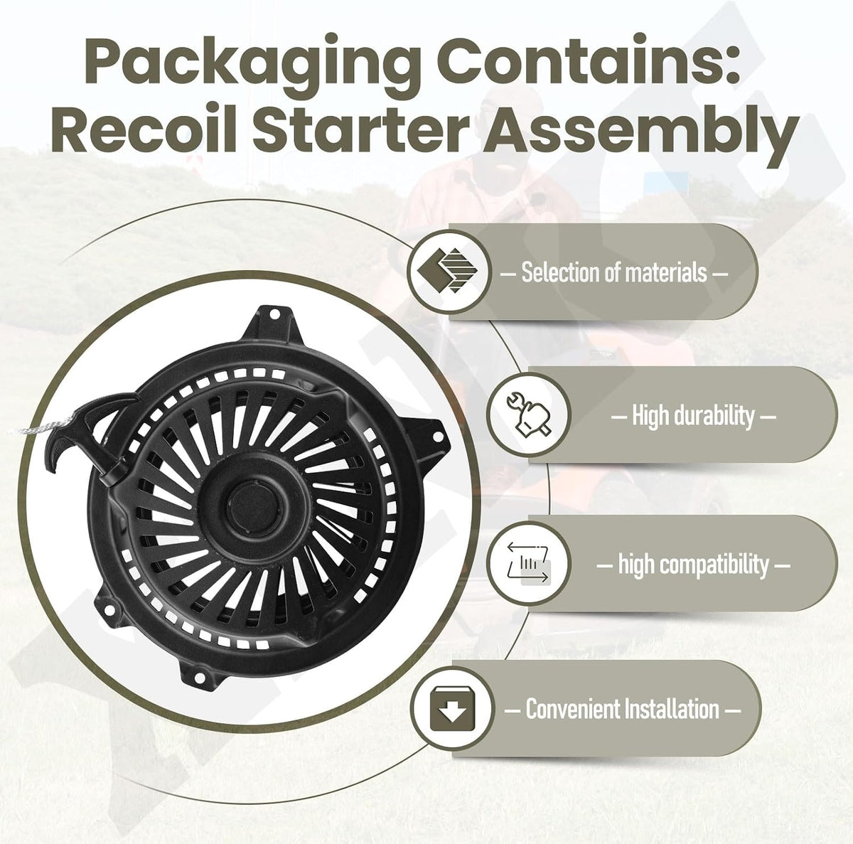 49088-0014 Recoil Starter Assembly for Ka-wasaki Series Engine FH381V