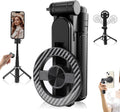4-in-1 Multifunctional 360° Rotation Magnetic Selfie Stick,Universal Magnetic Phone Tripod with Detachable Remote