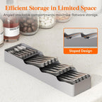 Small Flatware Organizer, Compact Silverware Tray