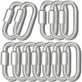 1.95IN Quick Link,Heavy Duty Locking Carabiner (12PCS,Silver)