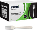 Heavy Duty Disposable Plastic Forks,White,Durable,Bulk Pack,1000 Count