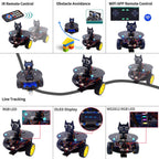 Smart Car Kit Compatible with Arduino IDE, STEM Educational Robotics | Line Tracking, Obstacle Avoidance, OLED
