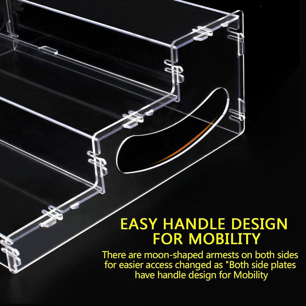 2 Pack Pantry Organization and Storage Clear Plastics Spice Rack Organizer for Cabinet & Countertop (ASSEMBLY