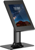 iPad Kiosk Stand, Anti-Theft Locking Countertop Enclosure & 360° Rotating Base, Retail POS & Check-in Stand for iPad
