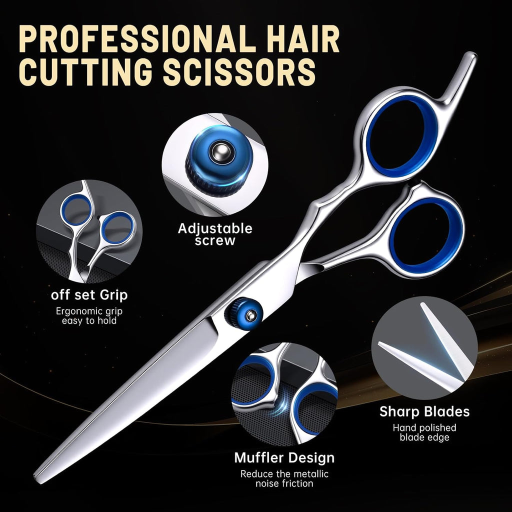 Hair Cutting Scissors Set, Professional Stainless Cutting Hair Scissors, Barber Hair Cutting Scissors Thinning Shears