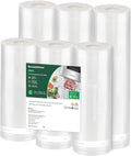 Vacuum Sealer Rolls bags, 3 Rolls 11"x 20'+ 3 Rolls 8"x 20'