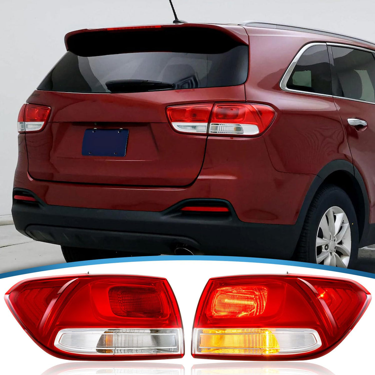 Compatible with 2016-2018 Kia Sorento L/LX/EX Halogen Outer Tail Light Low Configuration 92401-C6000