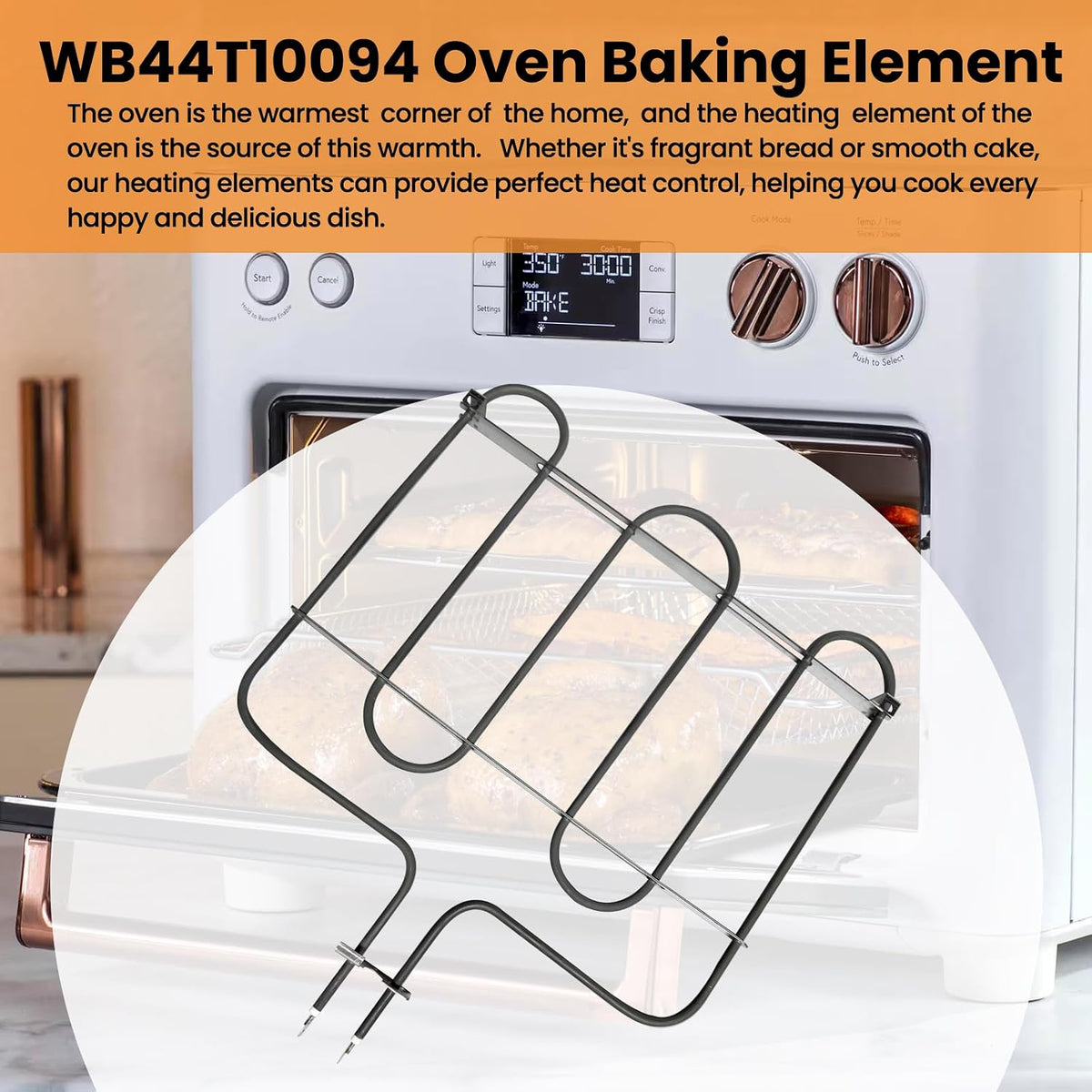 WB44T10094 Oven Broil Element Compatible With GE Electric Range,Replacement 1536684,AP4412352,EAP2359892,PS2359892