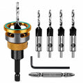 Countersink Drill Bit Set with Depth Stop 4PCS