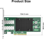 10Gtek 10Gb PCIe‌ SFP+ NIC Network Card, Compare to Intel X710-DA2