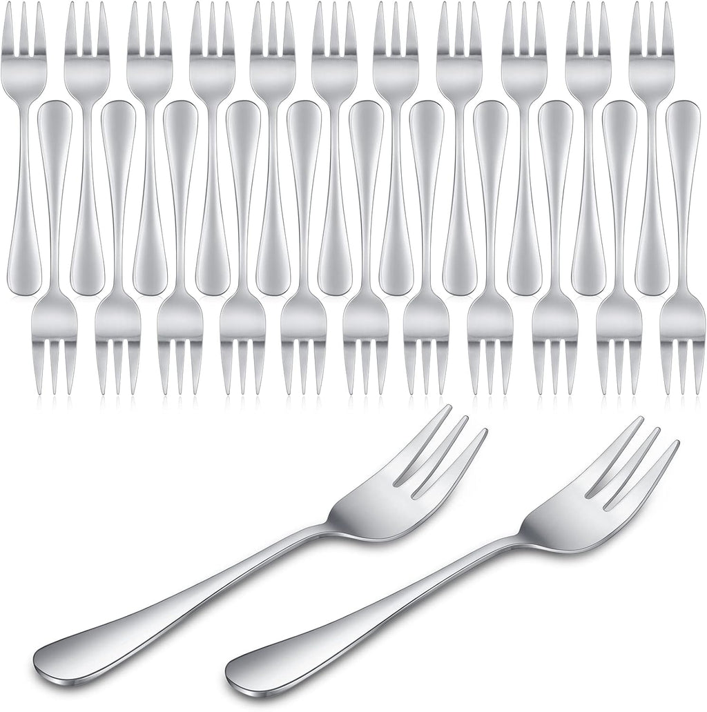 24 Pcs Oyster Fork Appetizer Seafood Fork Portable Stainless Steel
