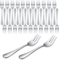 24 Pcs Oyster Fork Appetizer Seafood Fork Portable Stainless Steel