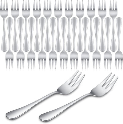 24 Pcs Oyster Fork Appetizer Seafood Fork Portable Stainless Steel