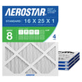 Air Filter 16x25x1 MERV 8 AC Filter, HVAC, Furnace Filter, 4 Pack