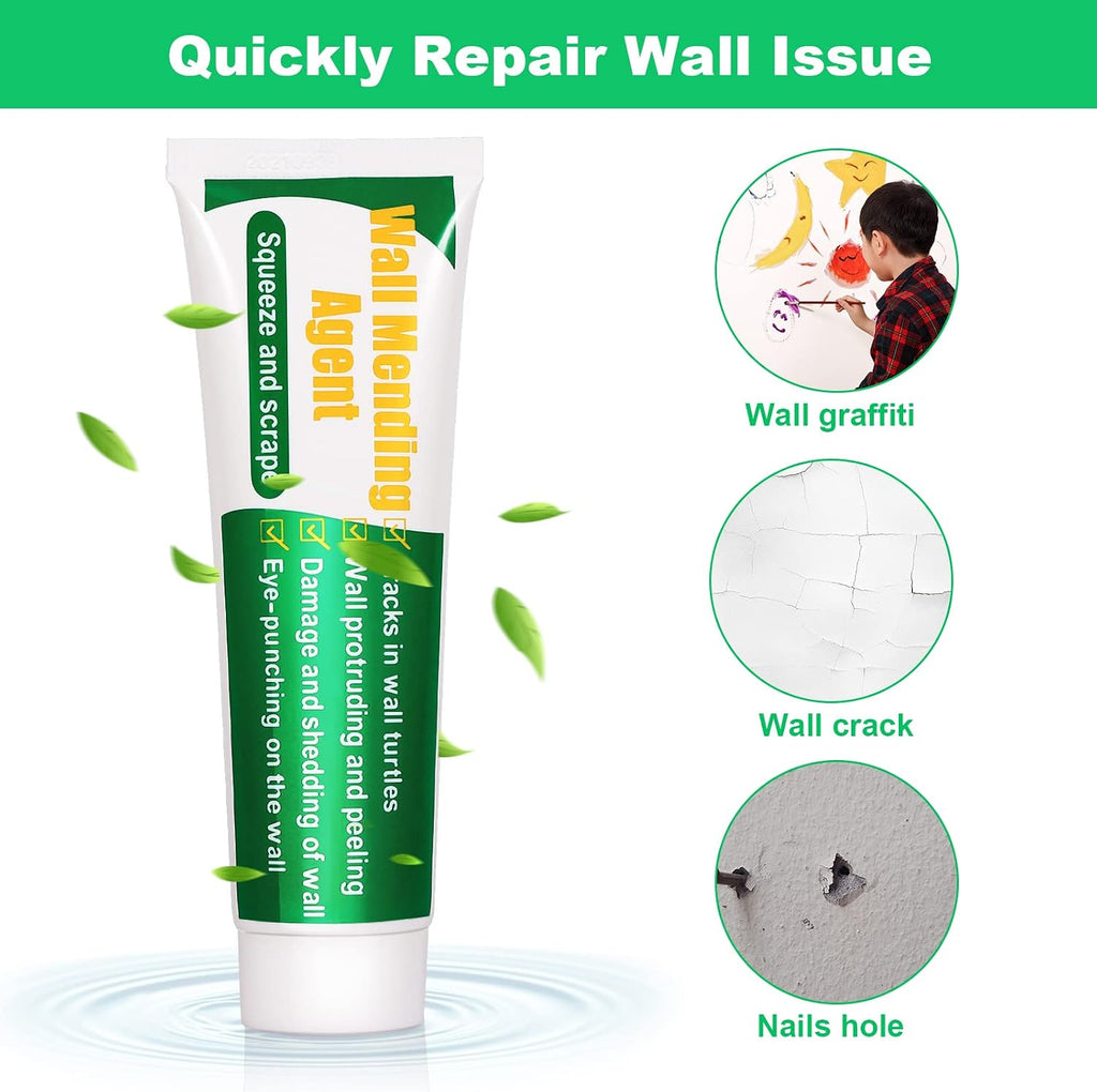 Drywall Repair Kit, 2 Pack Spackle Wall Repair Patch Kit with Scraper, Wall Mending Agent Large Hole Drywall Patch