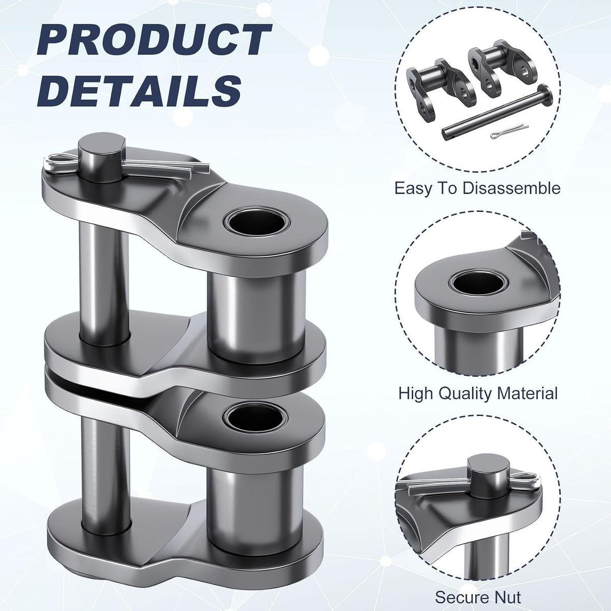 2pcs #60-2-OL Double Strand Roller Chain Connecting Link