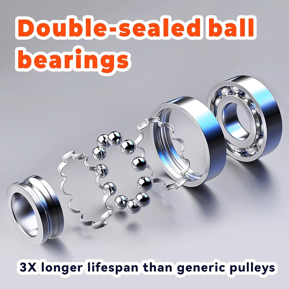 420613 Idler Pulley Replacement for Murray Mower- Heavy-Duty Bearing,Anti-Rust Coating - Fits Riding