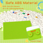 4 Pack Classic Baseplates 10" x 10" Large Building Plates for Building Bricks, Compatible with All Major Brands and