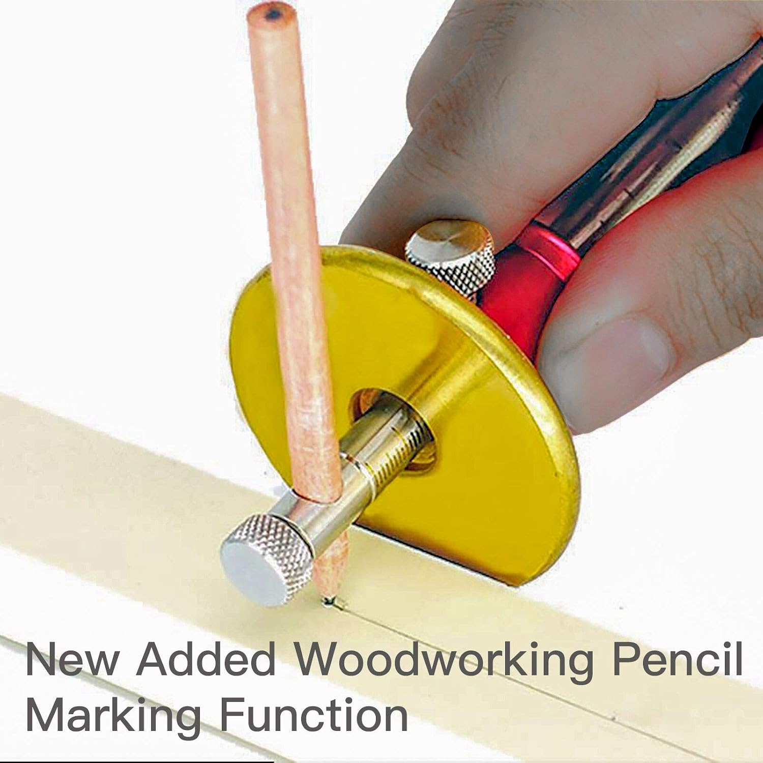 Dovetail Marking Jig Wheel Marking Gauge Tool Set, 1 Woodworking Pencil,1 Wheel Cutter for Hardwood,1 Bearing Wheel